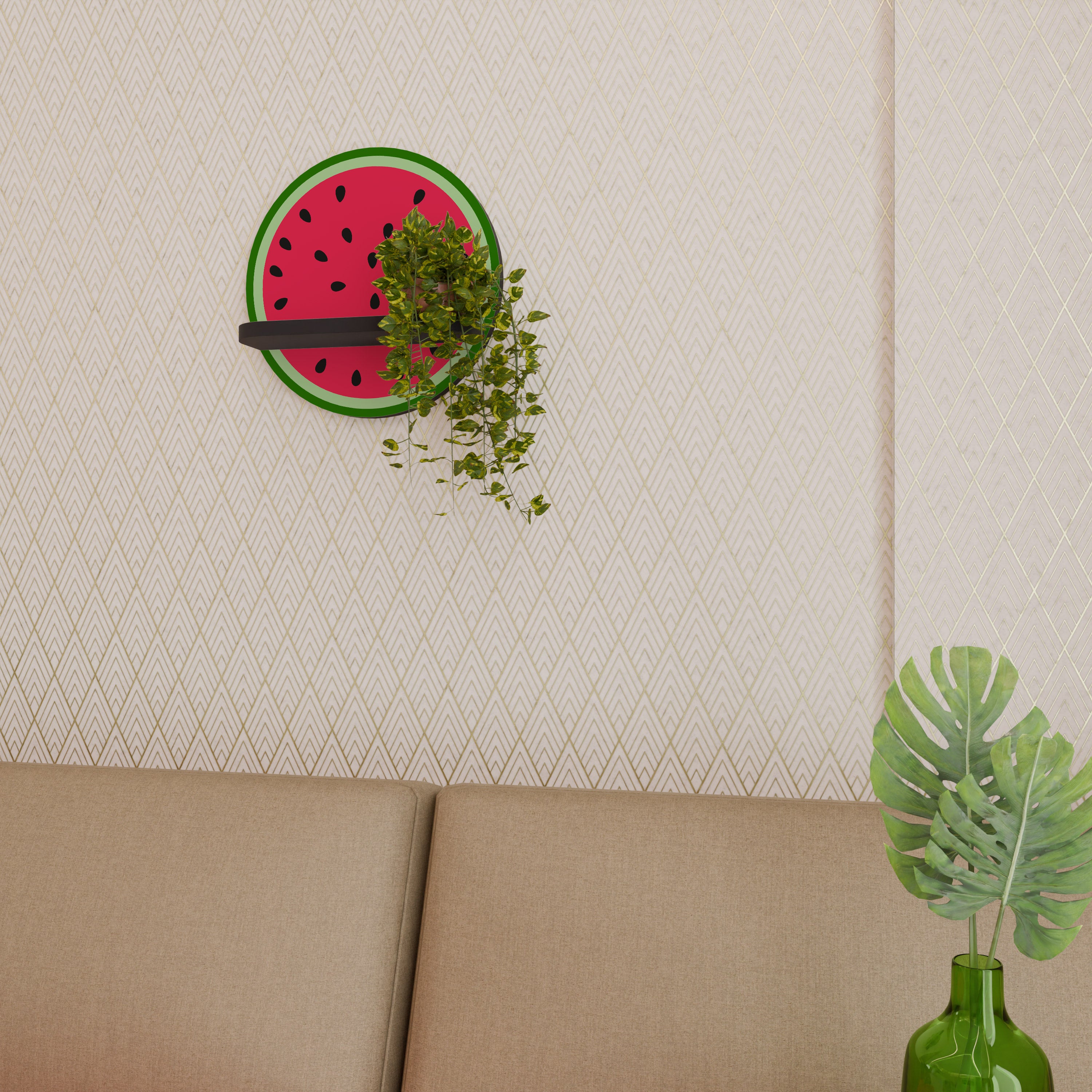 MATURE WATERMELON Decorative Art Shelf