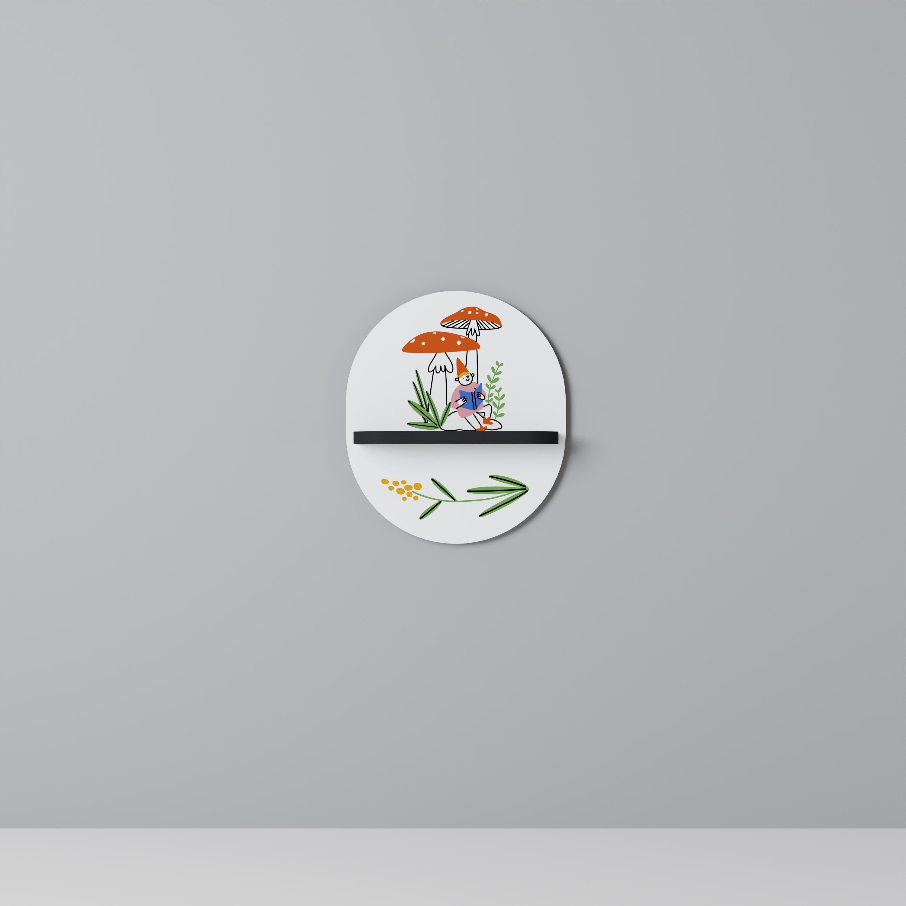 GARDEN GNOMES Decorative Art Shelf