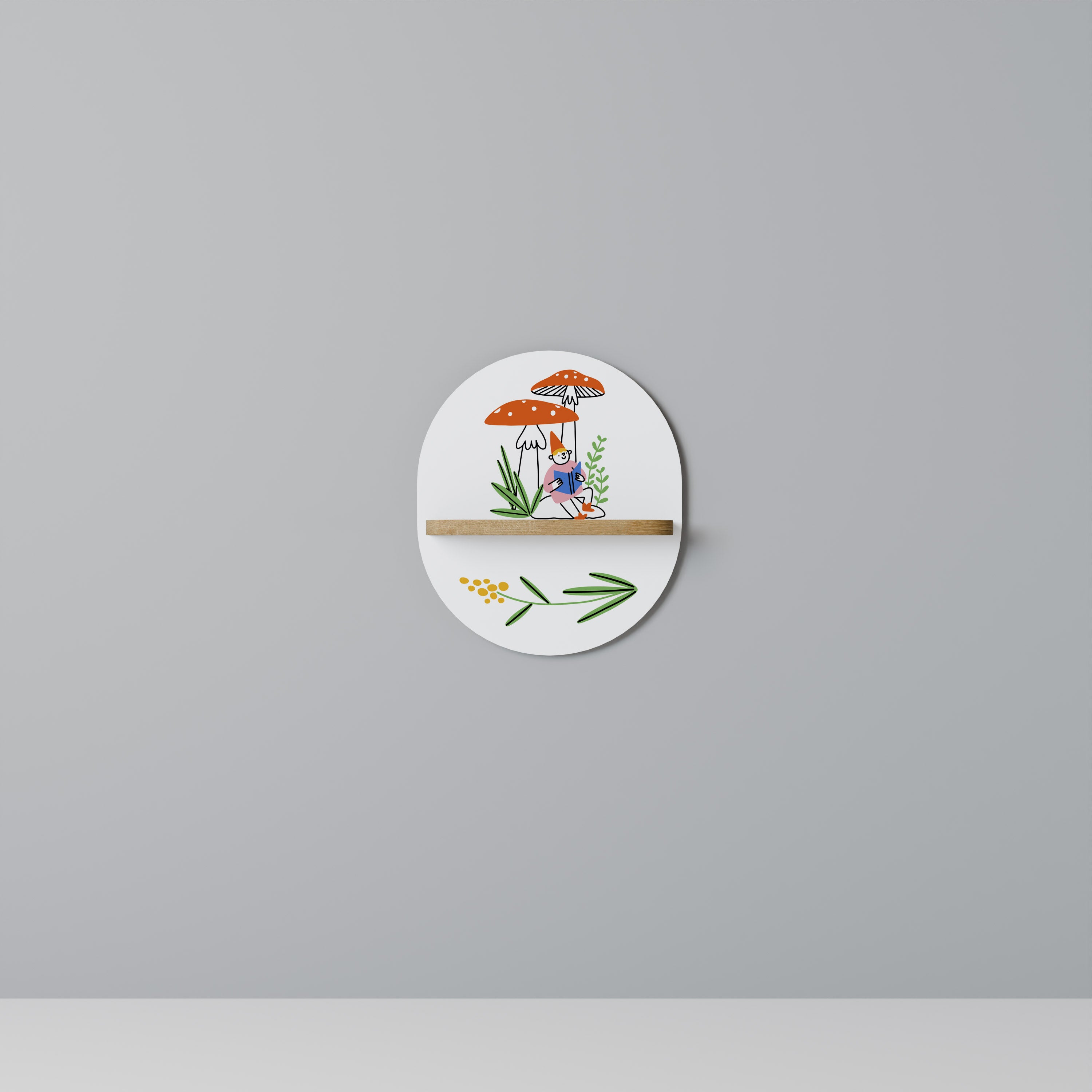 GARDEN GNOMES Decorative Art Shelf