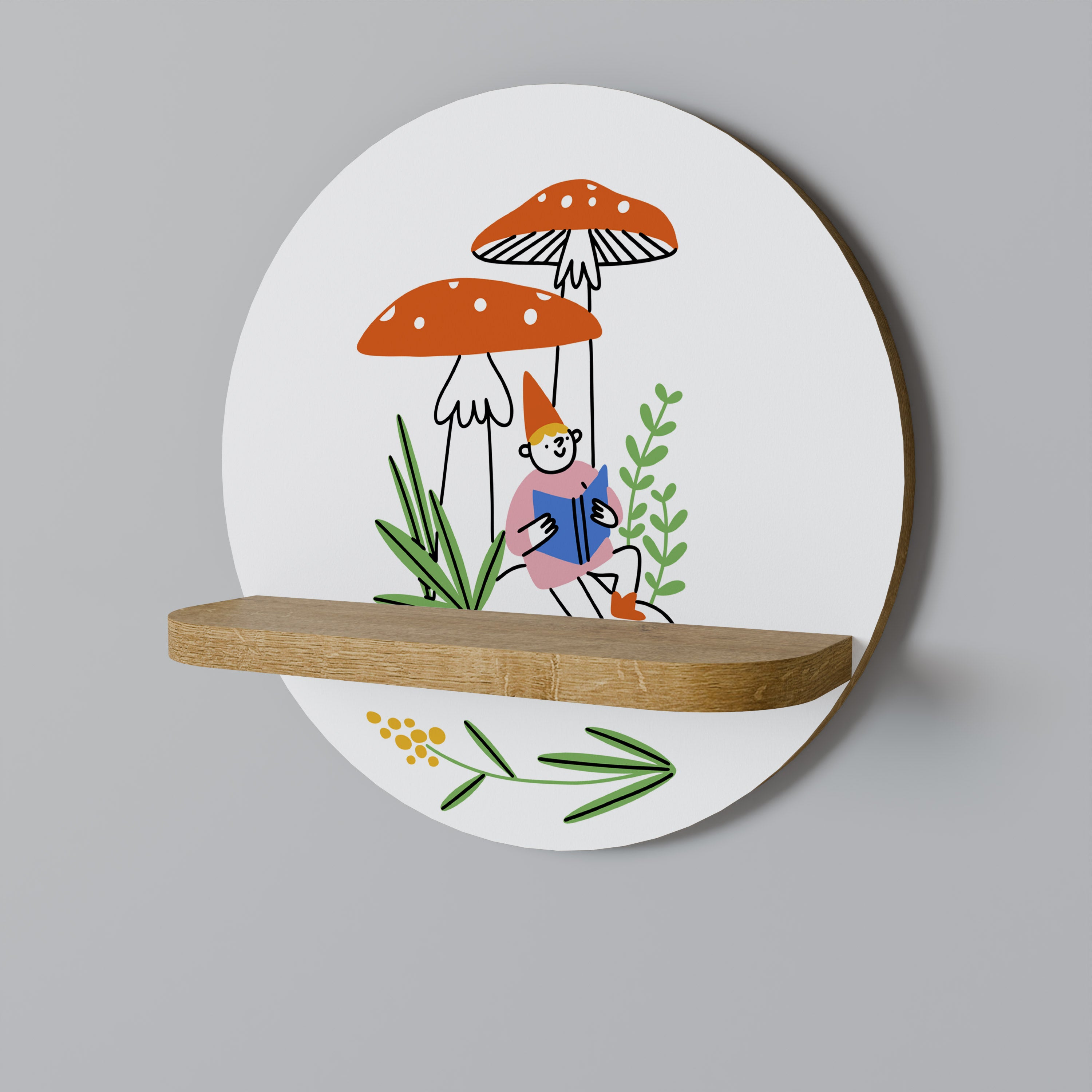 GARDEN GNOMES Decorative Art Shelf