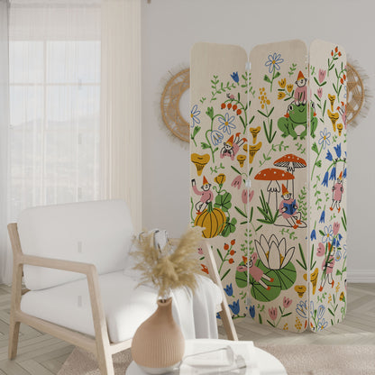 GARDEN GNOMES 3-Panel Plywood Room Divider