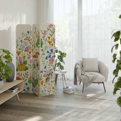 GARDEN GNOMES 3-Panel Plywood Room Divider