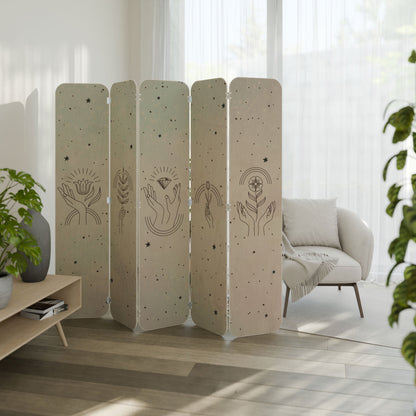 DELICATE BEAUTY 5-Panel Plywood Room Divider