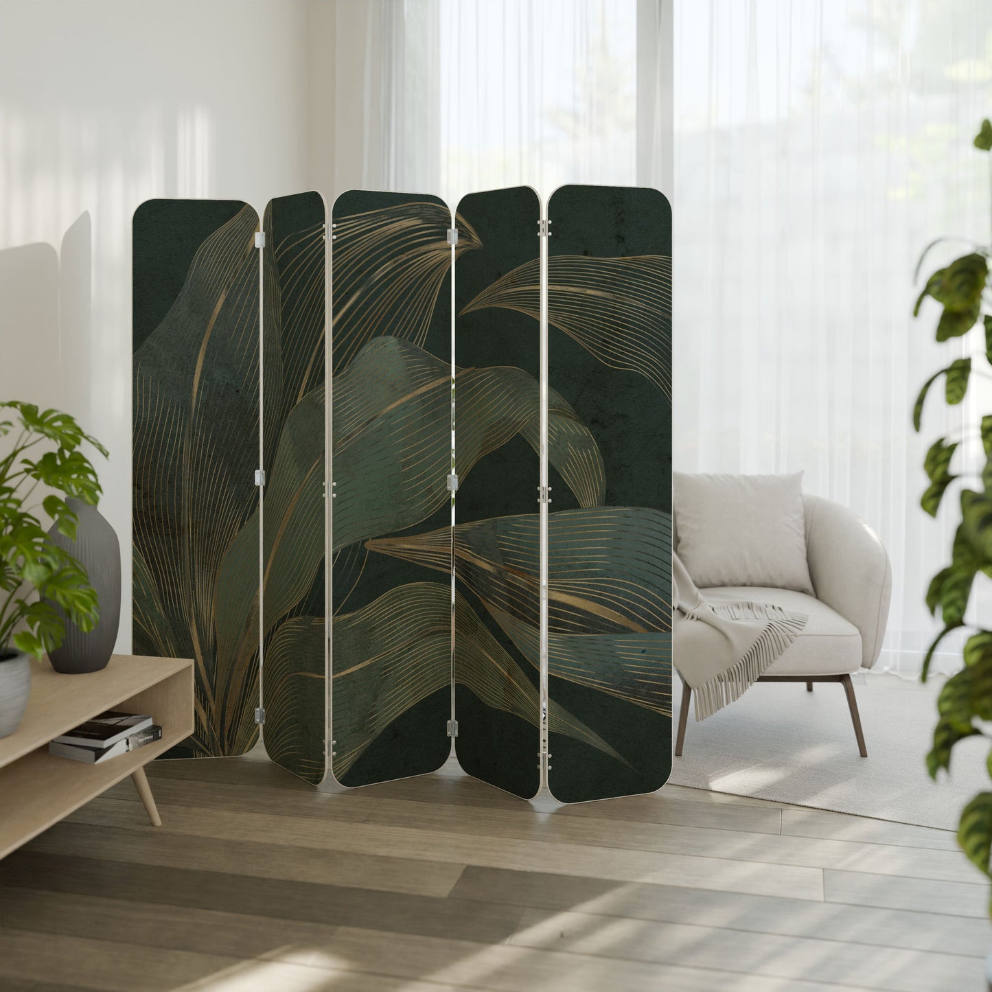 ROYAL GREEN 5-Panel Plywood Room Divider