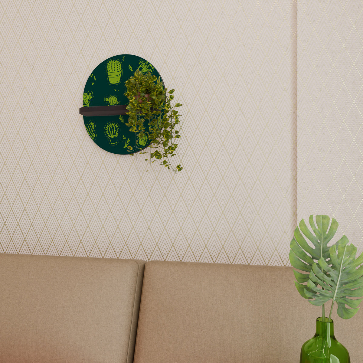 DESERT GREEN Art Shelf