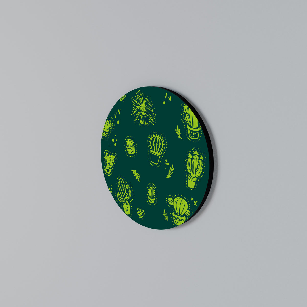 DESERT GREEN Στρογγυλός πίνακας ζωγραφικής