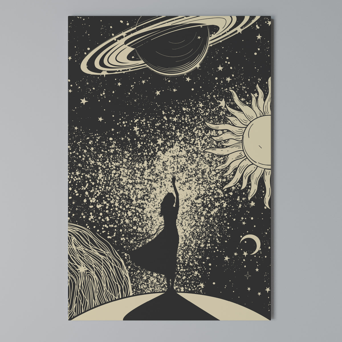 MYSTIC UNIVERSE Cuadro en lienzo vertical