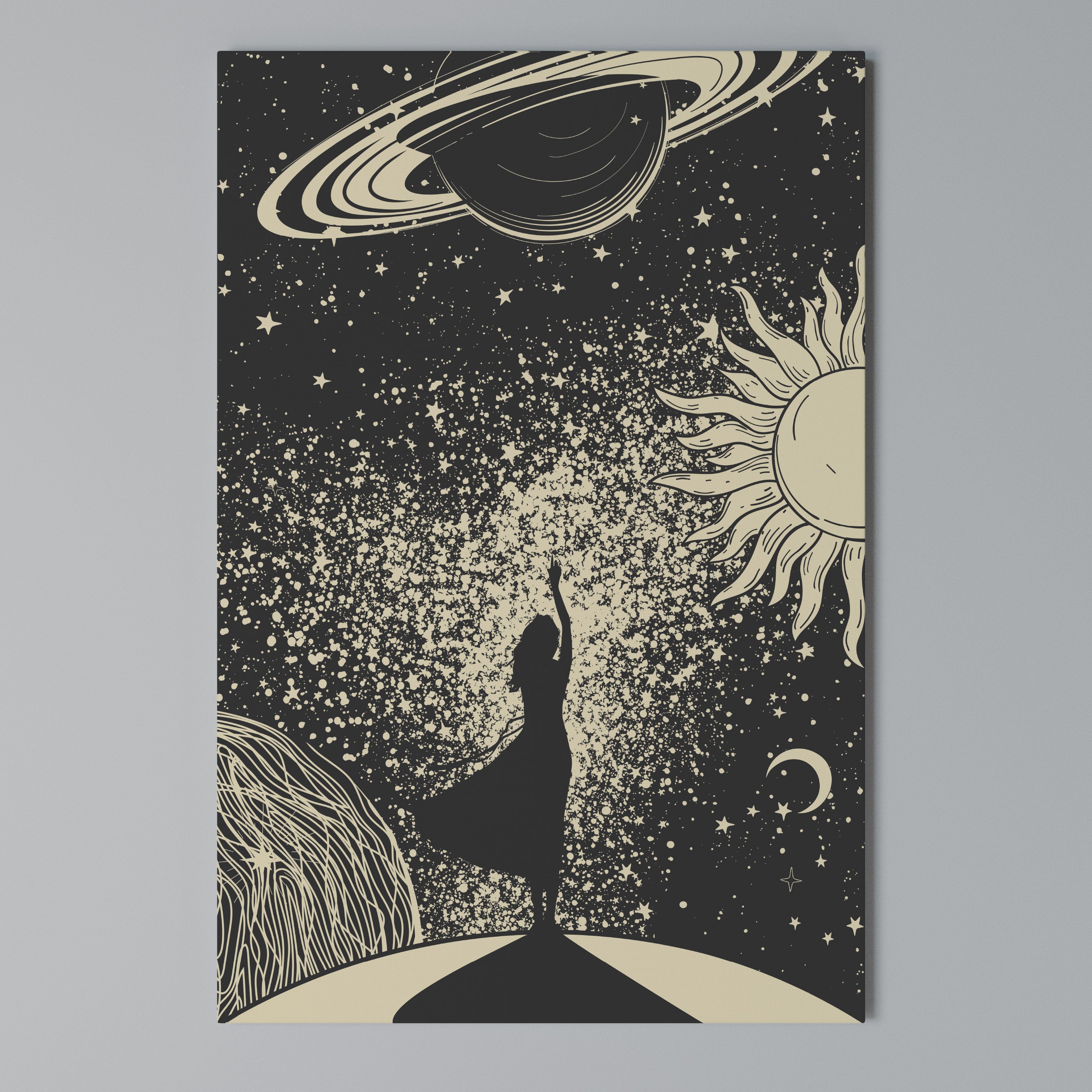 MYSTIC UNIVERSE Cuadro en lienzo vertical