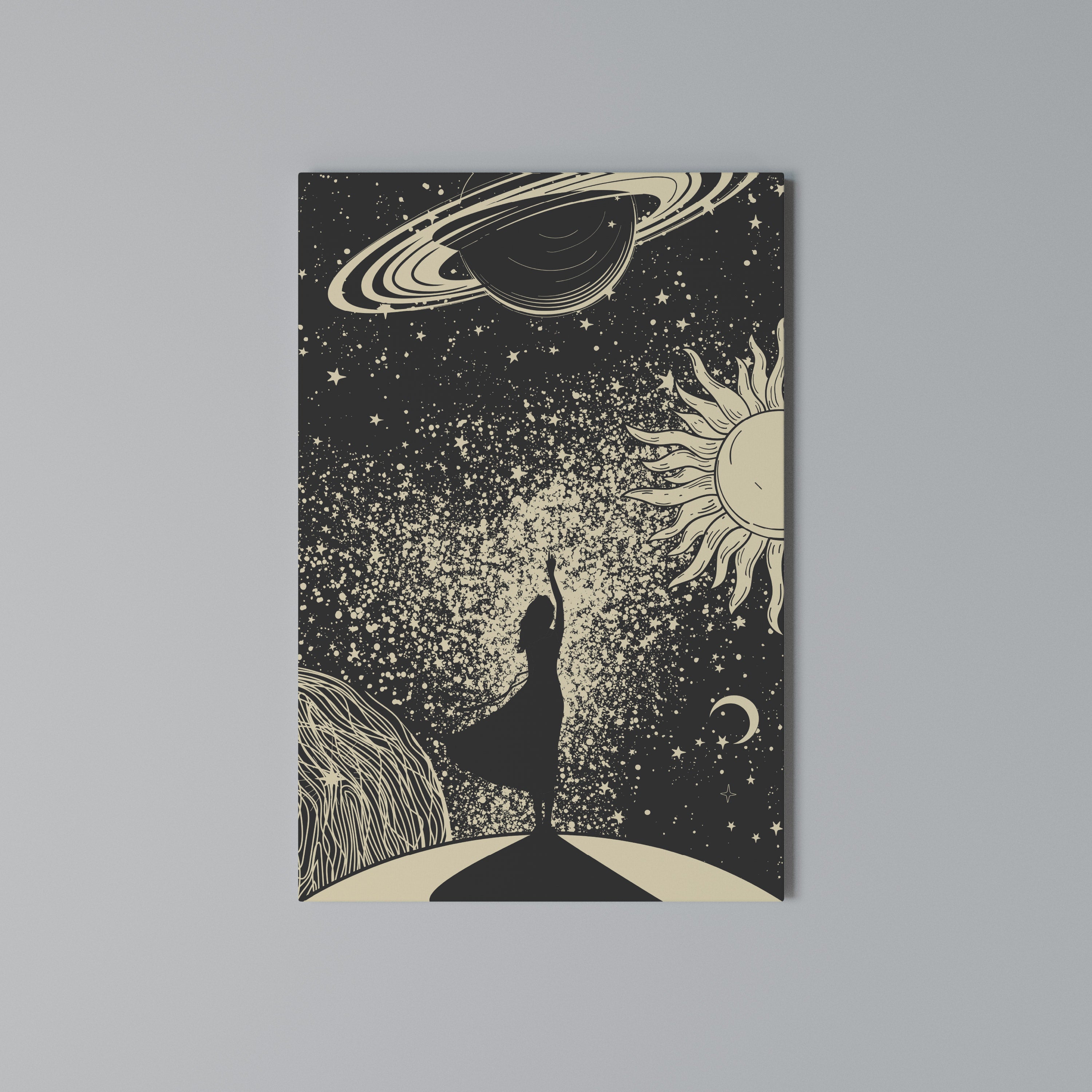 MYSTIC UNIVERSE Cuadro en lienzo vertical