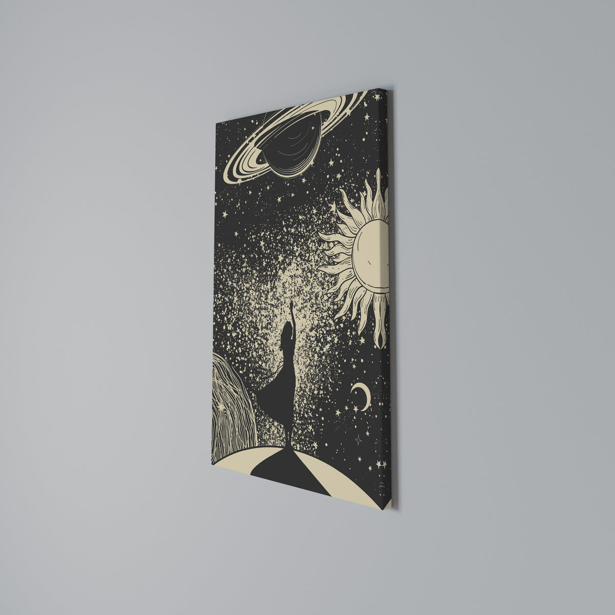 MYSTIC UNIVERSE Cuadro en lienzo vertical