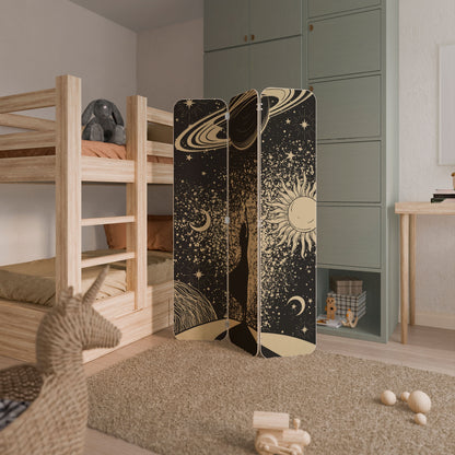 MYSTIC UNIVERSE 3-Panel Plywood Room Divider