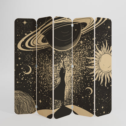 MYSTIC UNIVERSE 5-Panel Plywood Room Divider