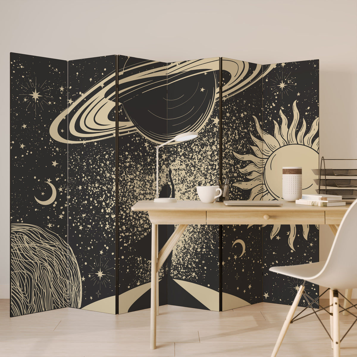 MYSTIC UNIVERSE 6-Panel Room Divider