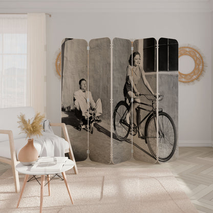 HAPPY JOURNEY 5-Panel Plywood Room Divider