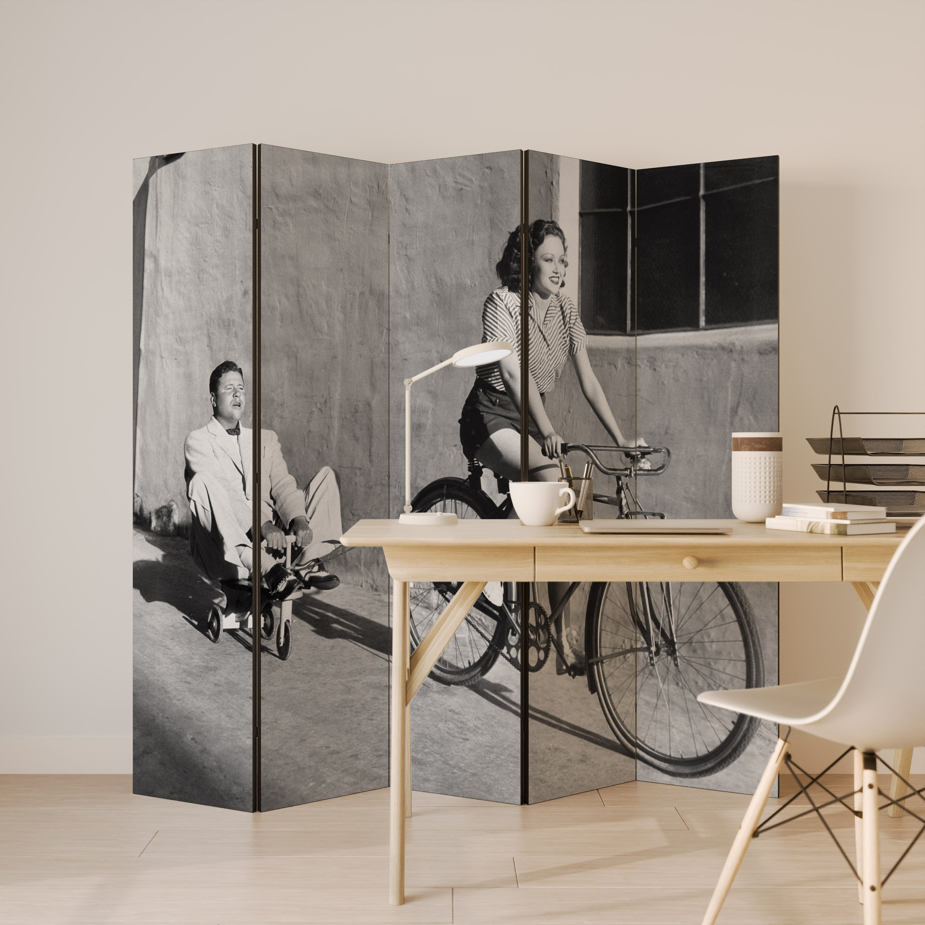 HAPPY JOURNEY 5-Panel Room Divider