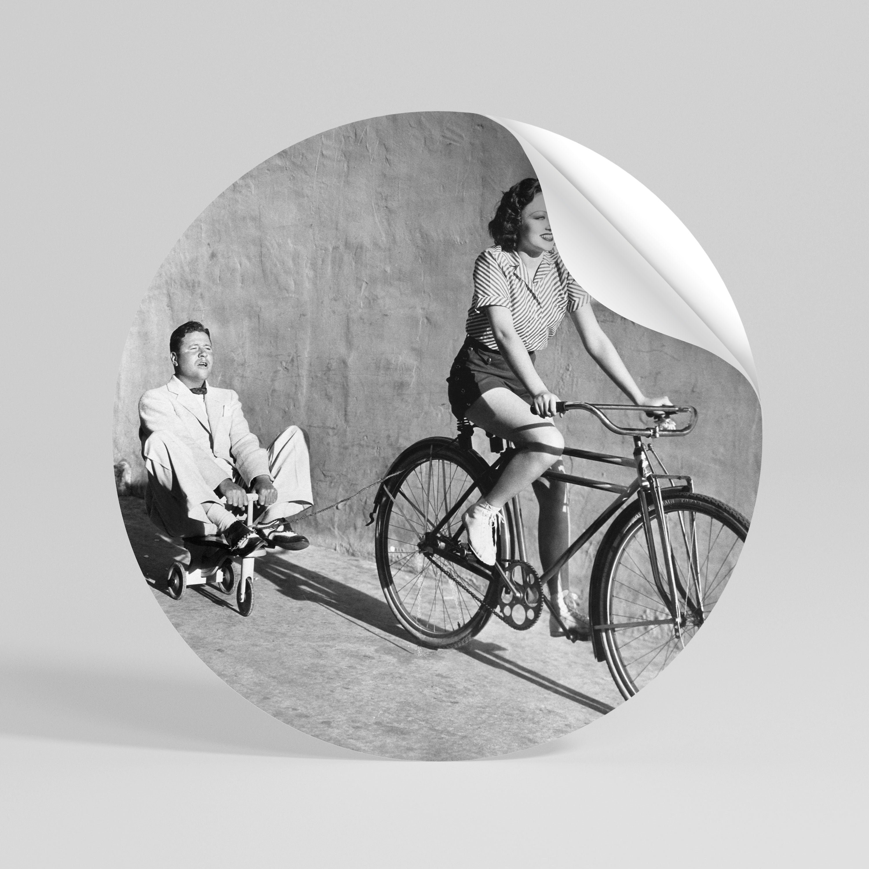 HAPPY JOURNEY Αυτοκόλλητη Αφίσα στρογγυλή