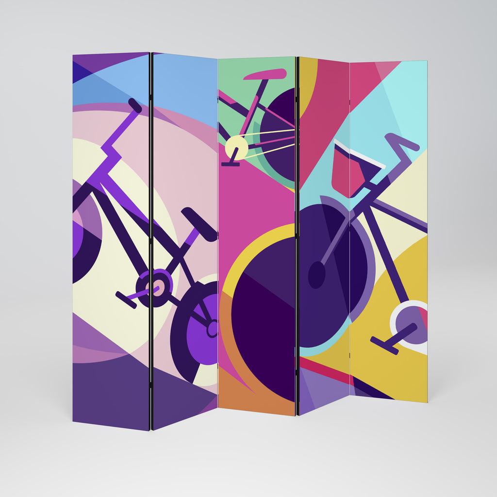 BIKE DREAMS 5-Panel Room Divider