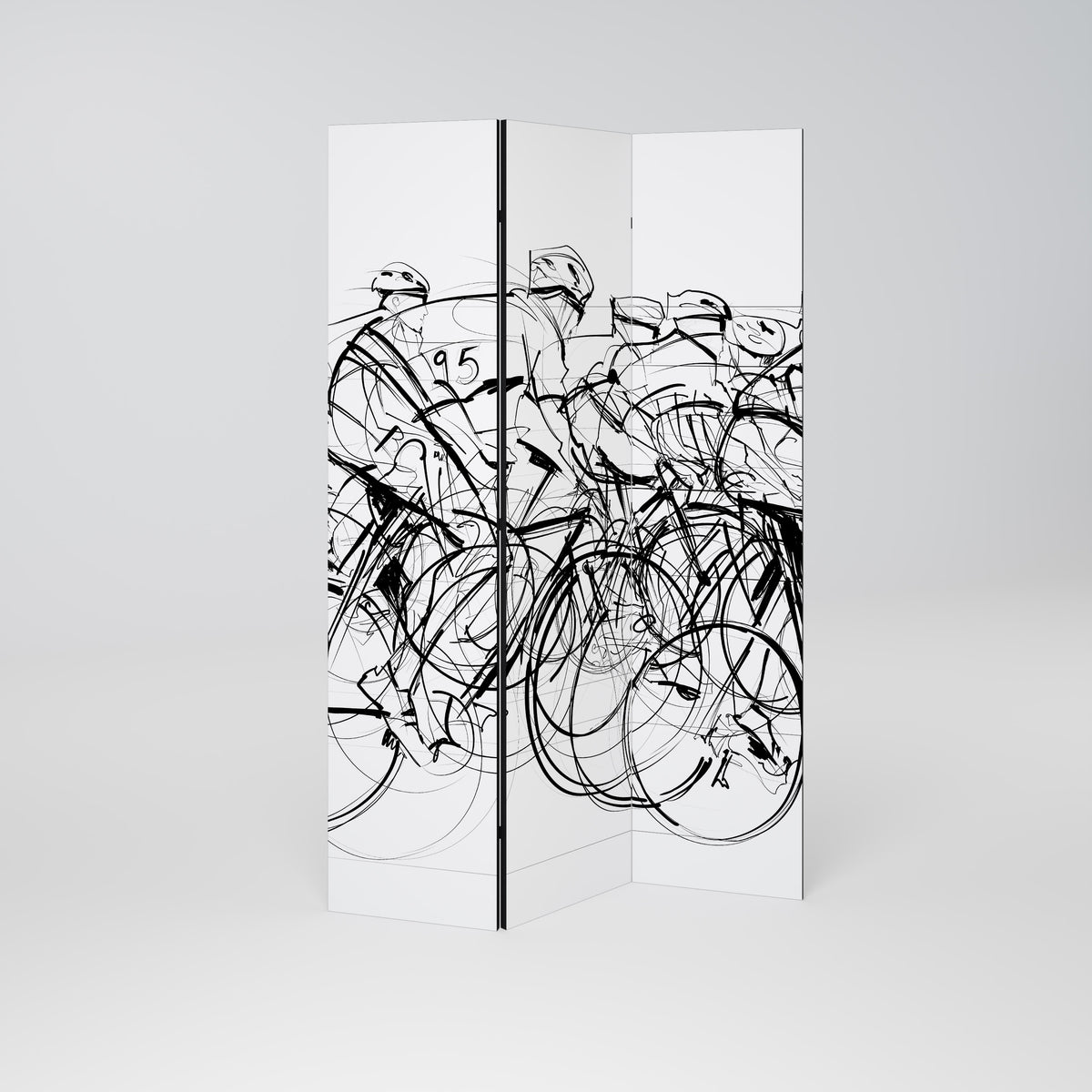CYCLING COMPETITION Dekorativ rumsavdelare – 3 paneler