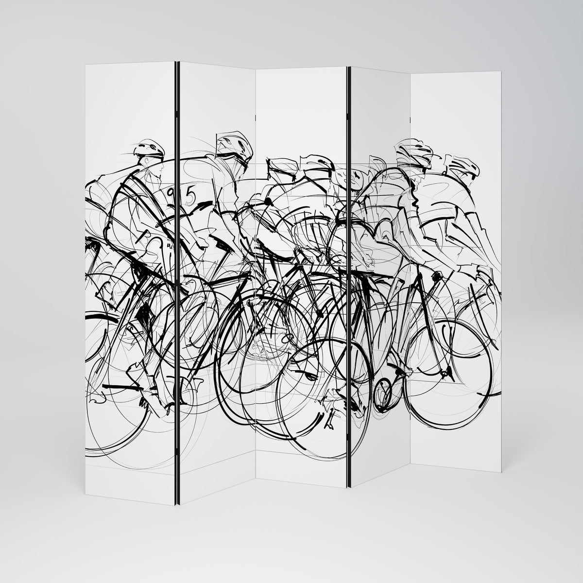 CYCLING COMPETITION 5-teiliger Paravent