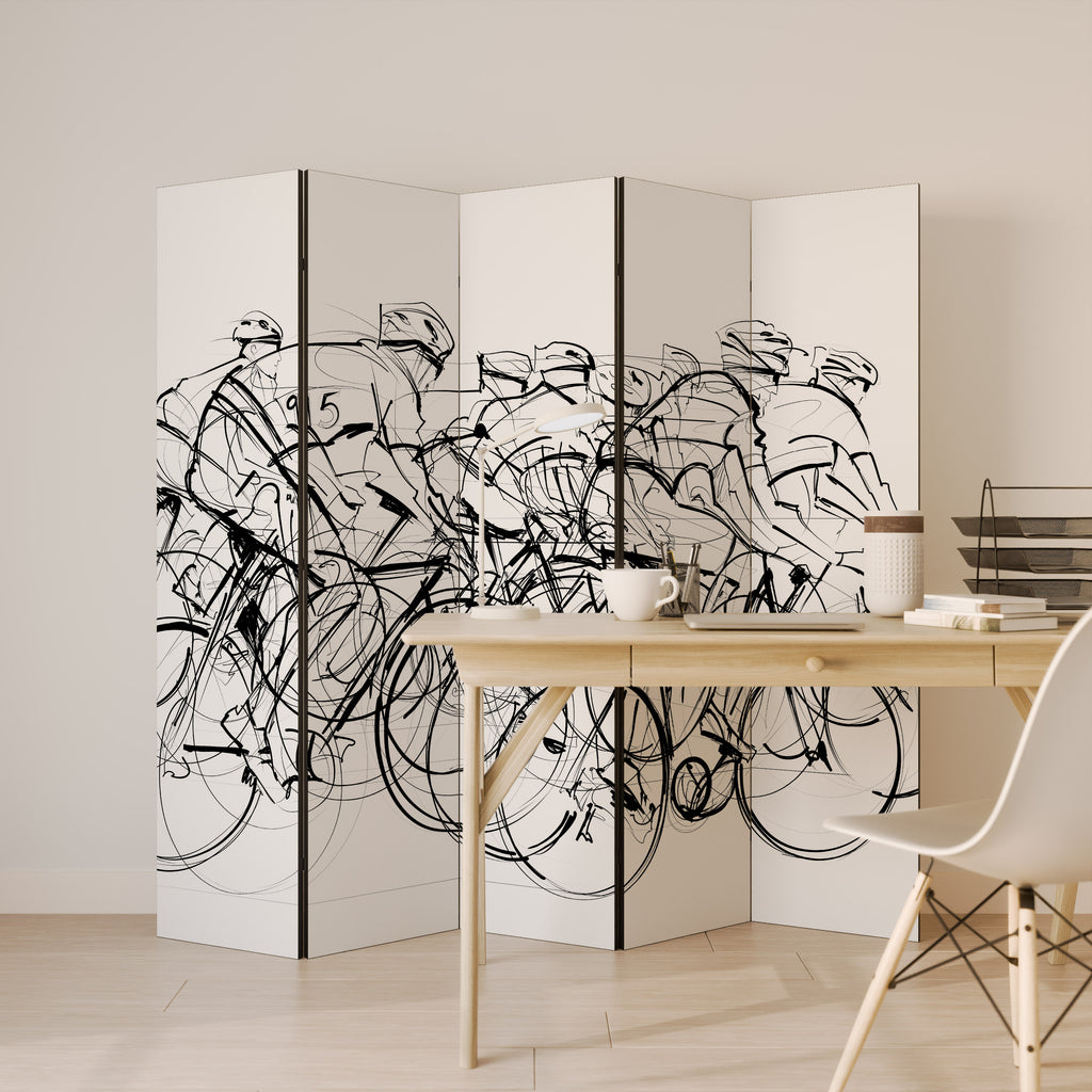 CYCLING COMPETITION 5-Panel Room Divider
