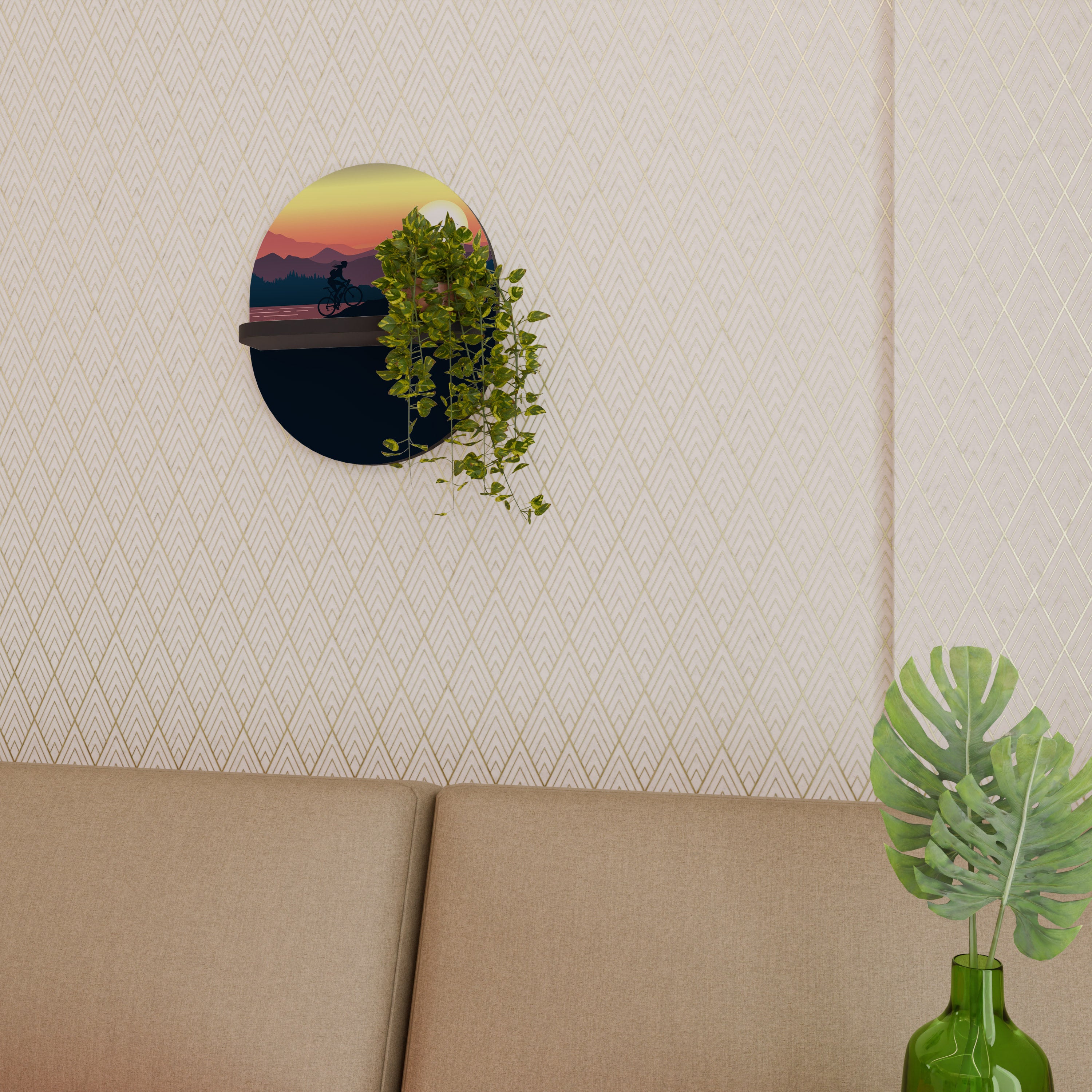 CYCLING HORIZON Decorative Art Shelf