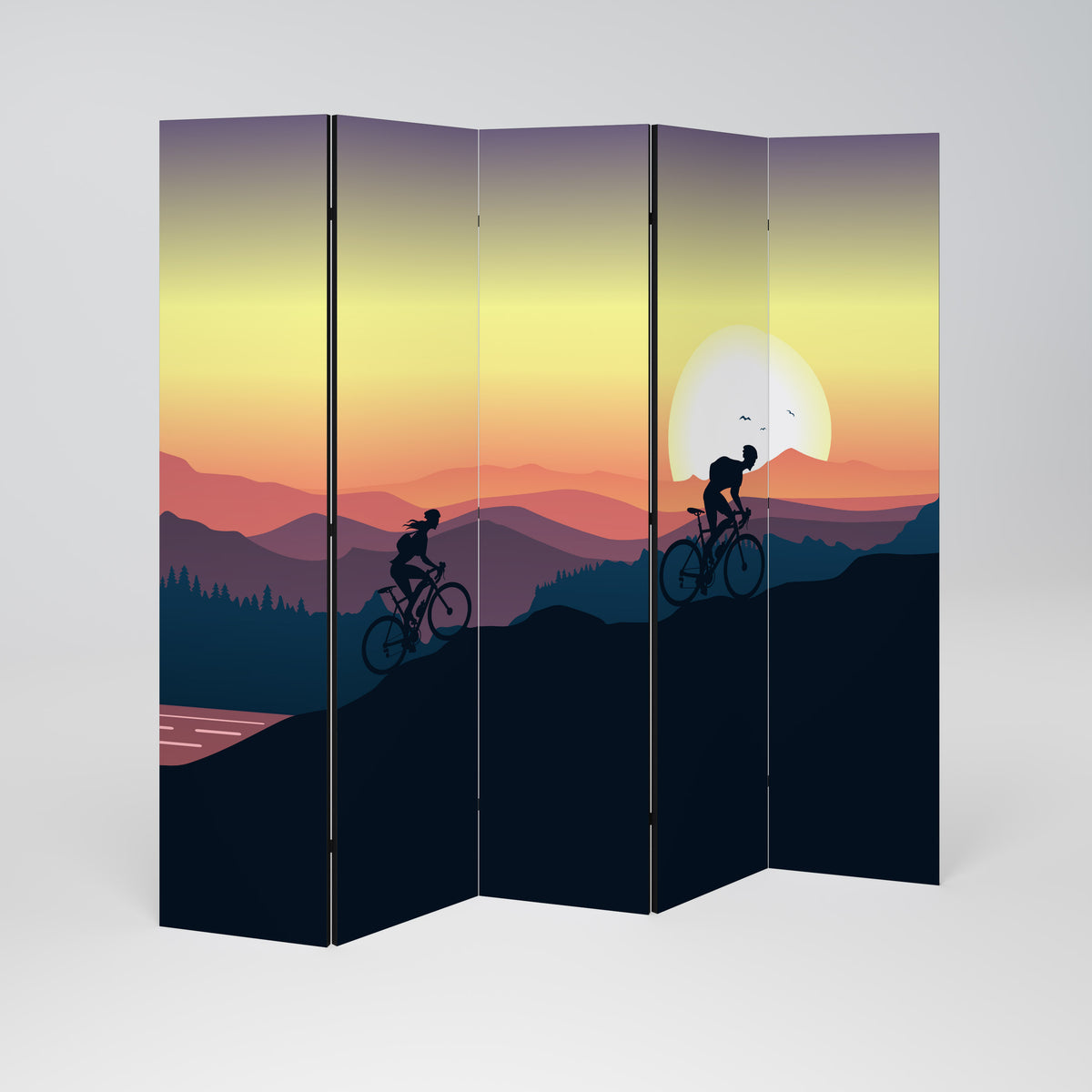 CYCLING HORIZON 5dílný paraván