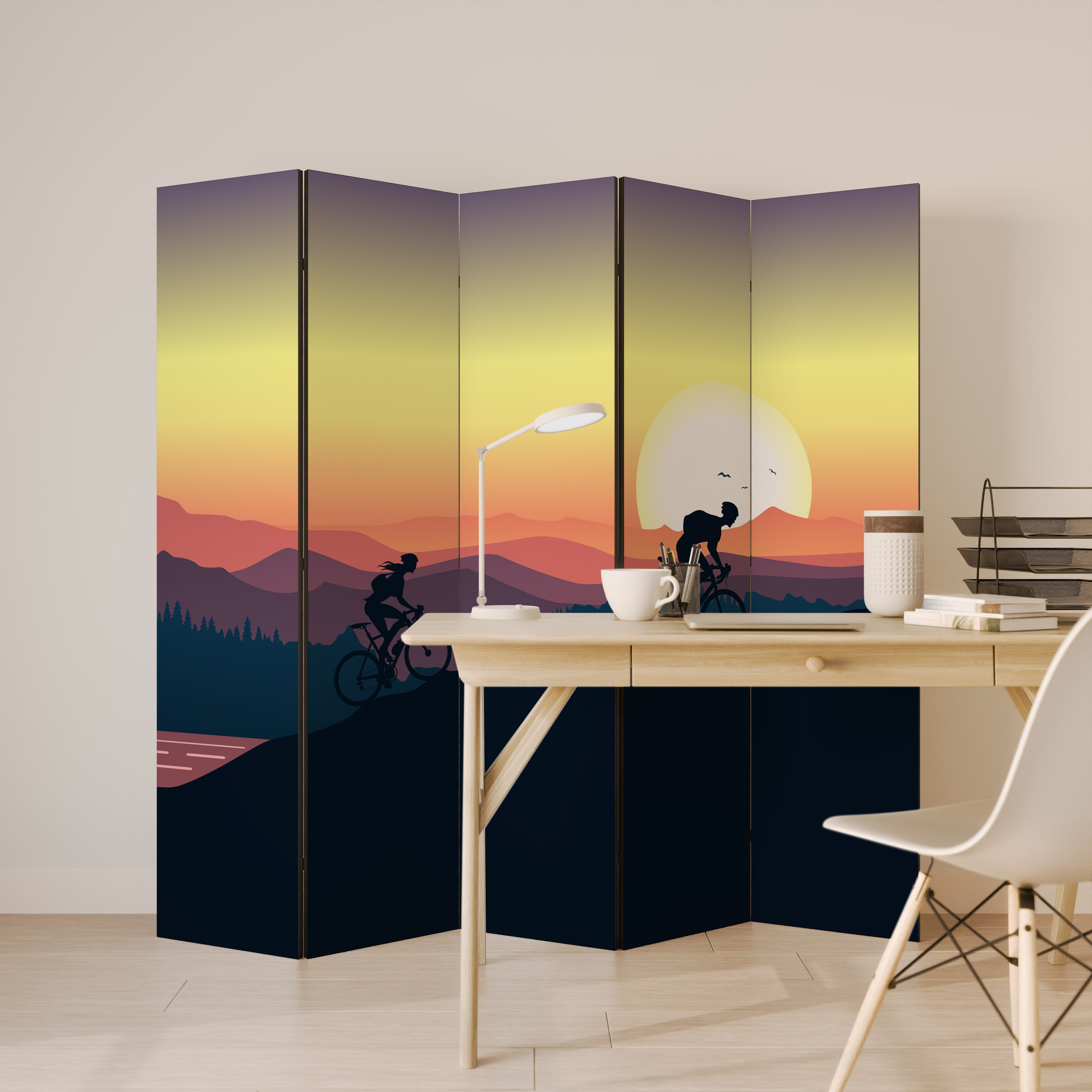 CYCLING HORIZON 5dílný paraván