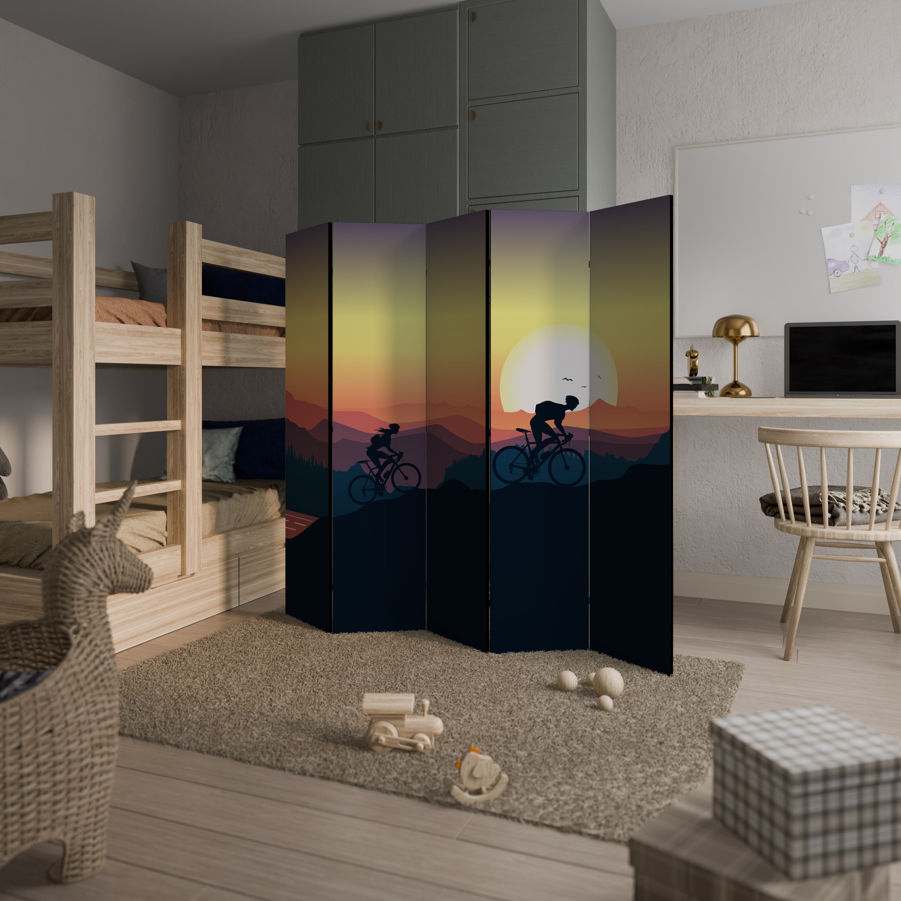 CYCLING HORIZON 5dílný paraván