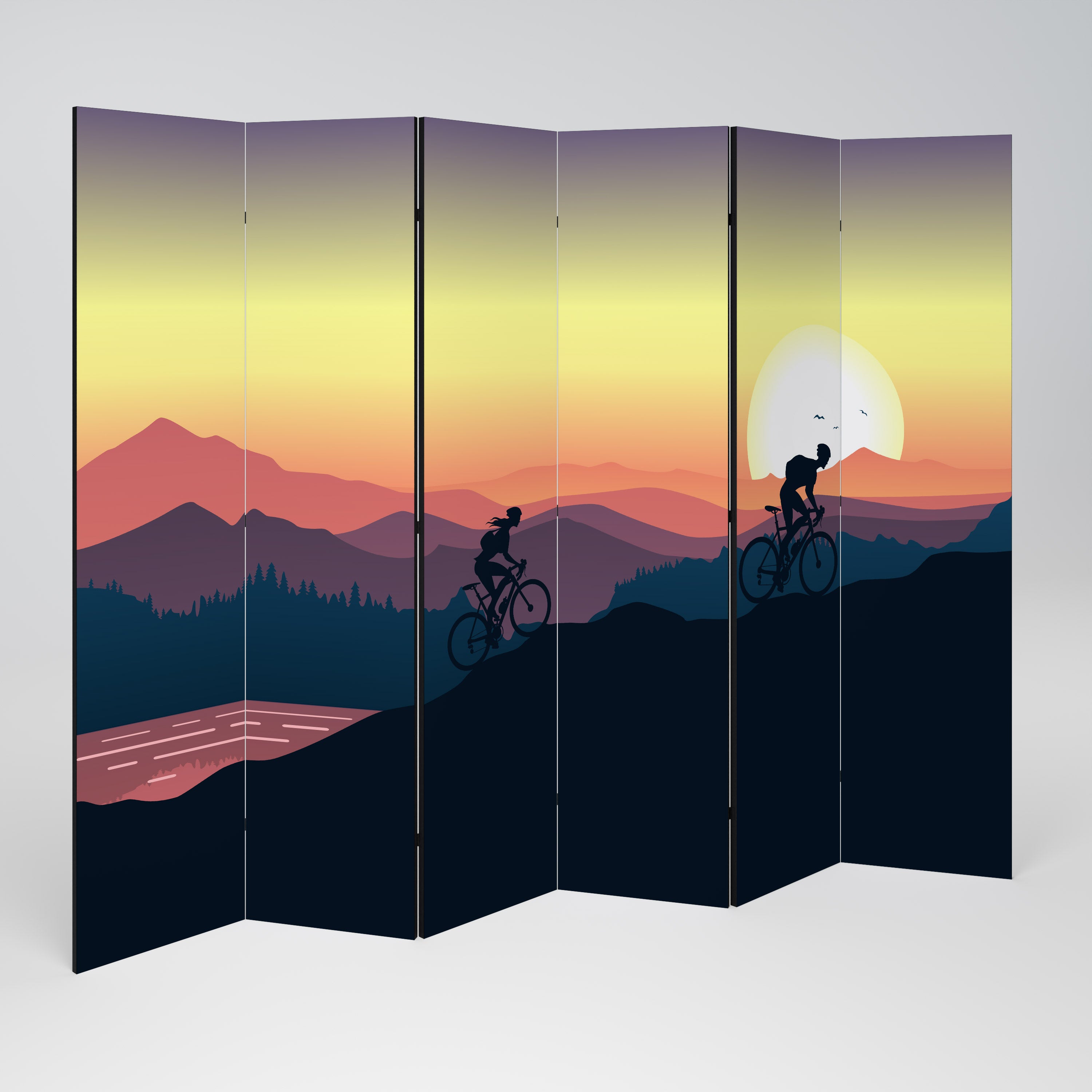 CYCLING HORIZON 6-teiliger Paravent