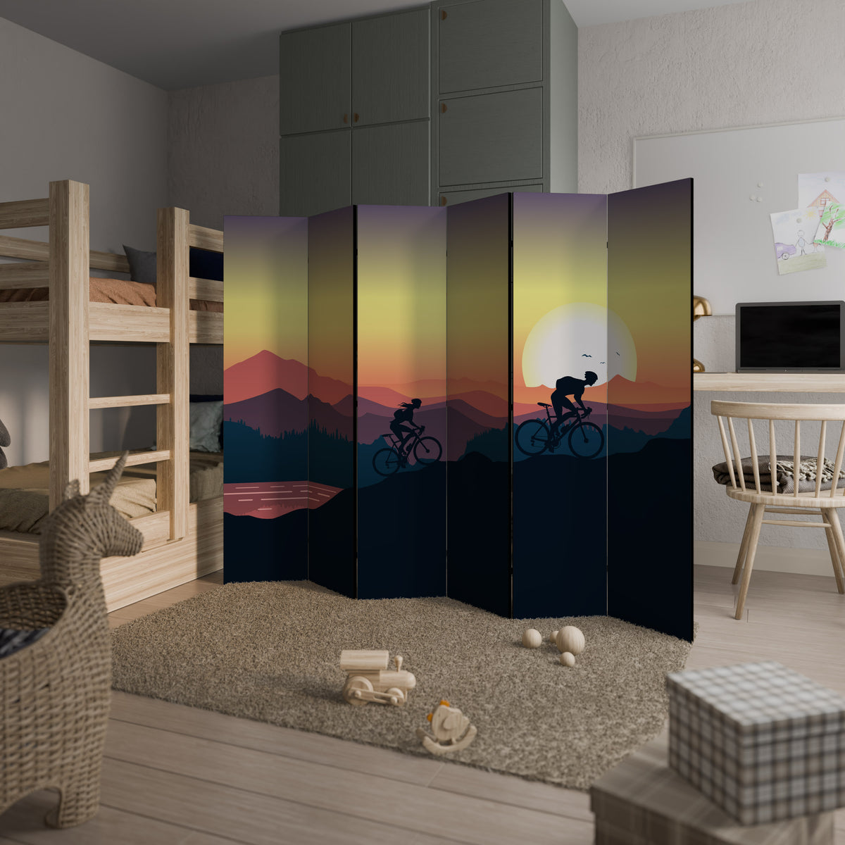 CYCLING HORIZON 6-Panel Room Divider
