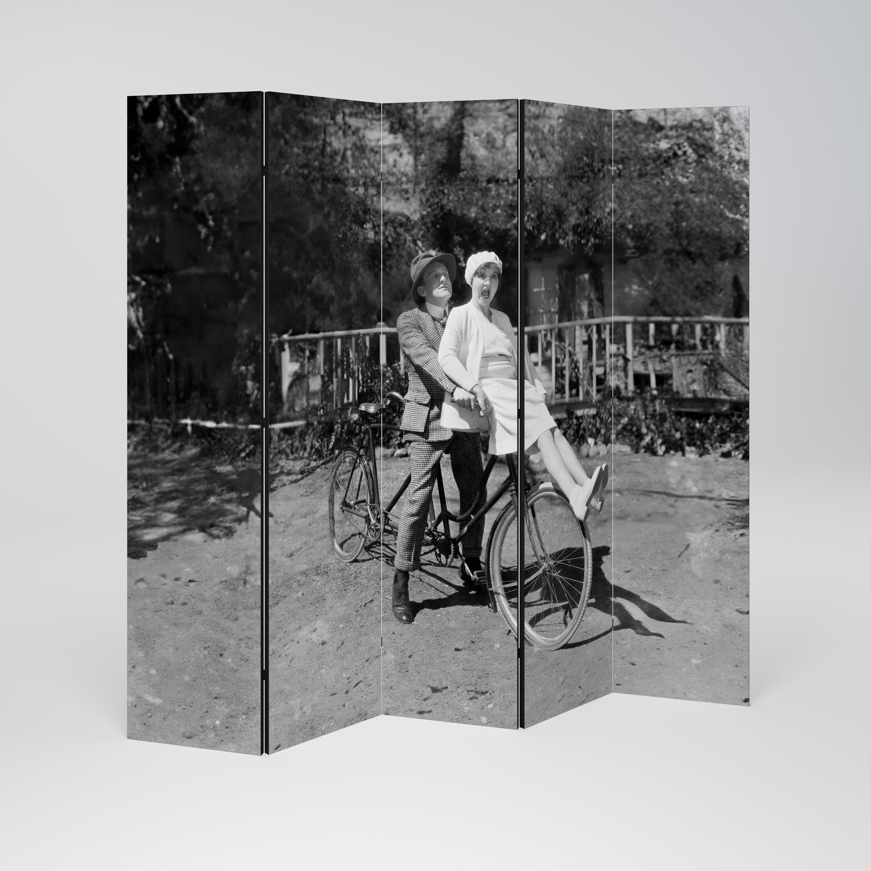 RIDING THROUGH TIME 5-Panel Room Divider