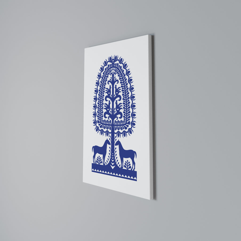 POLISH FOLK ART Quadro em tela vertical