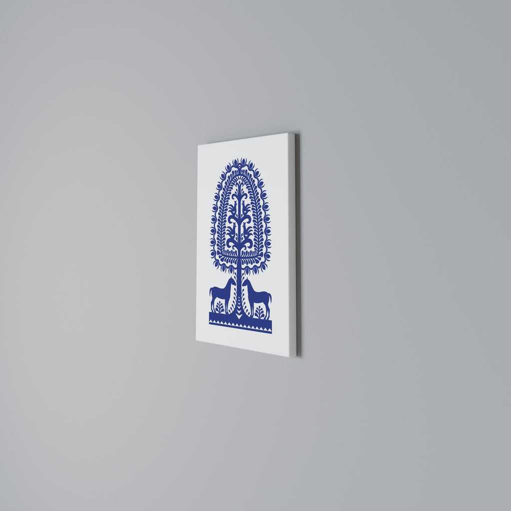 POLISH FOLK ART Quadro em tela vertical