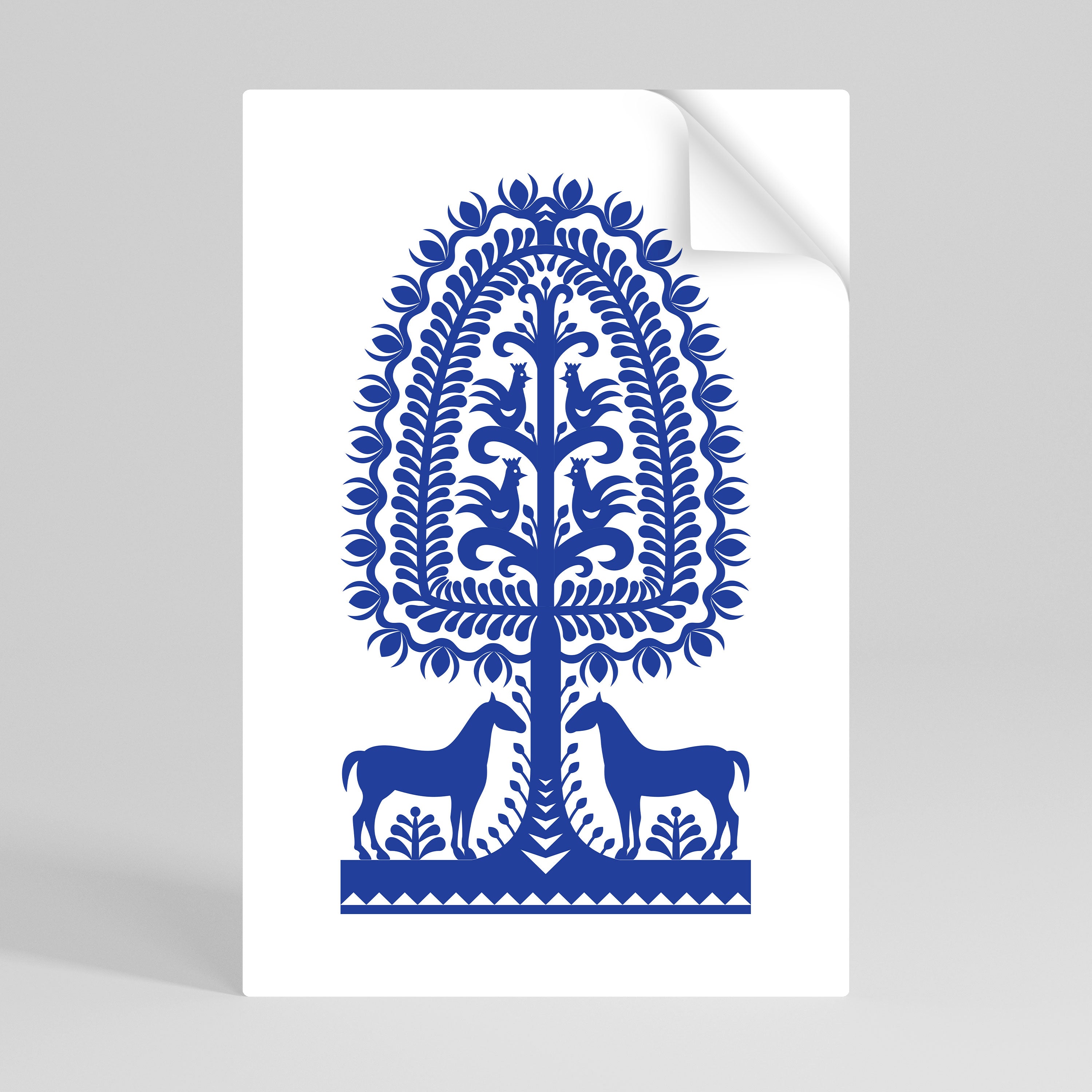 POLISH FOLK ART Selbstklebendes Poster - Hochformat