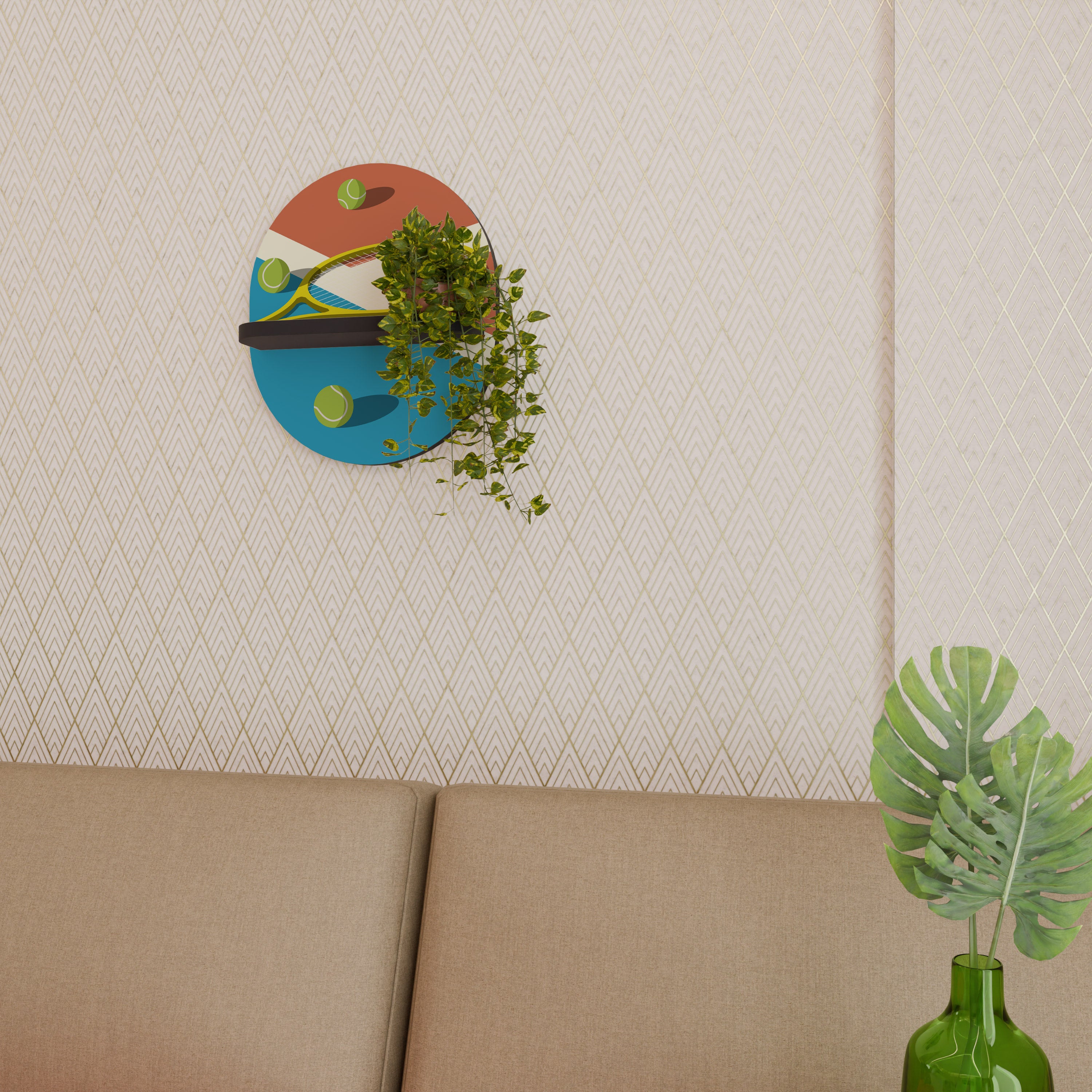 TENNIS ESSENTIALS Decorative Art Shelf