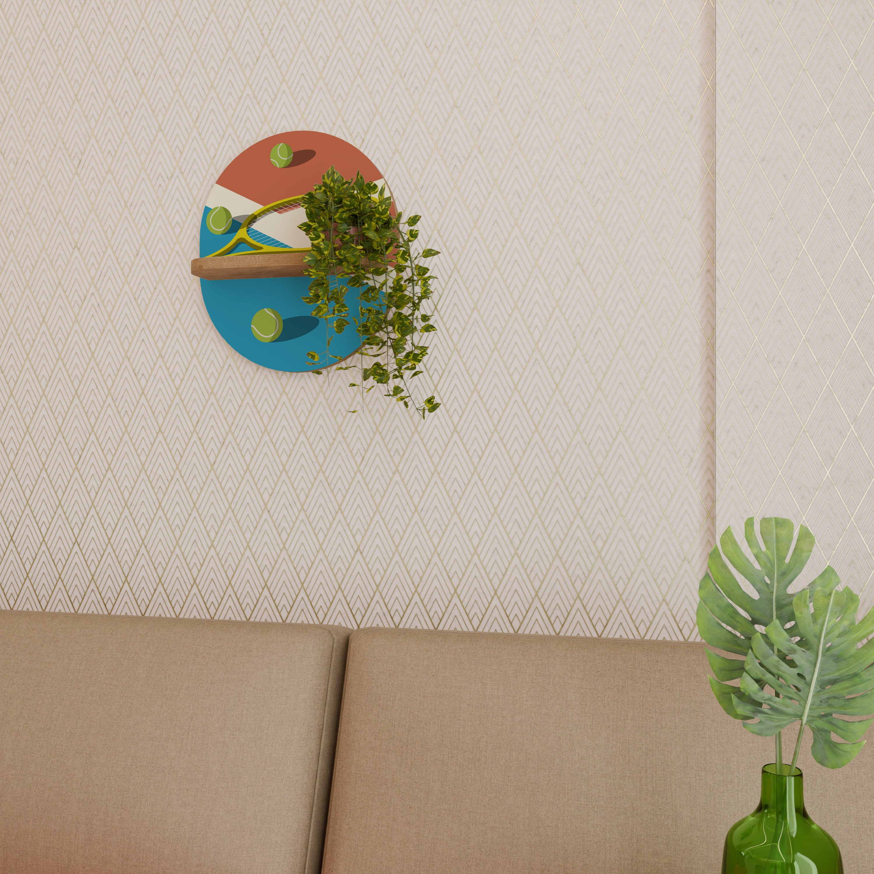 TENNIS ESSENTIALS Decorative Art Shelf