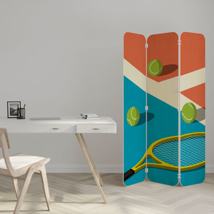 TENNIS ESSENTIALS 3-Panel Plywood Room Divider