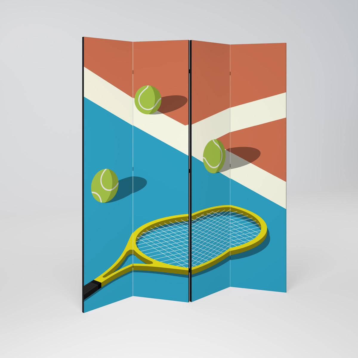 TENNIS ESSENTIALS Παραβάν με 4 πάνελ