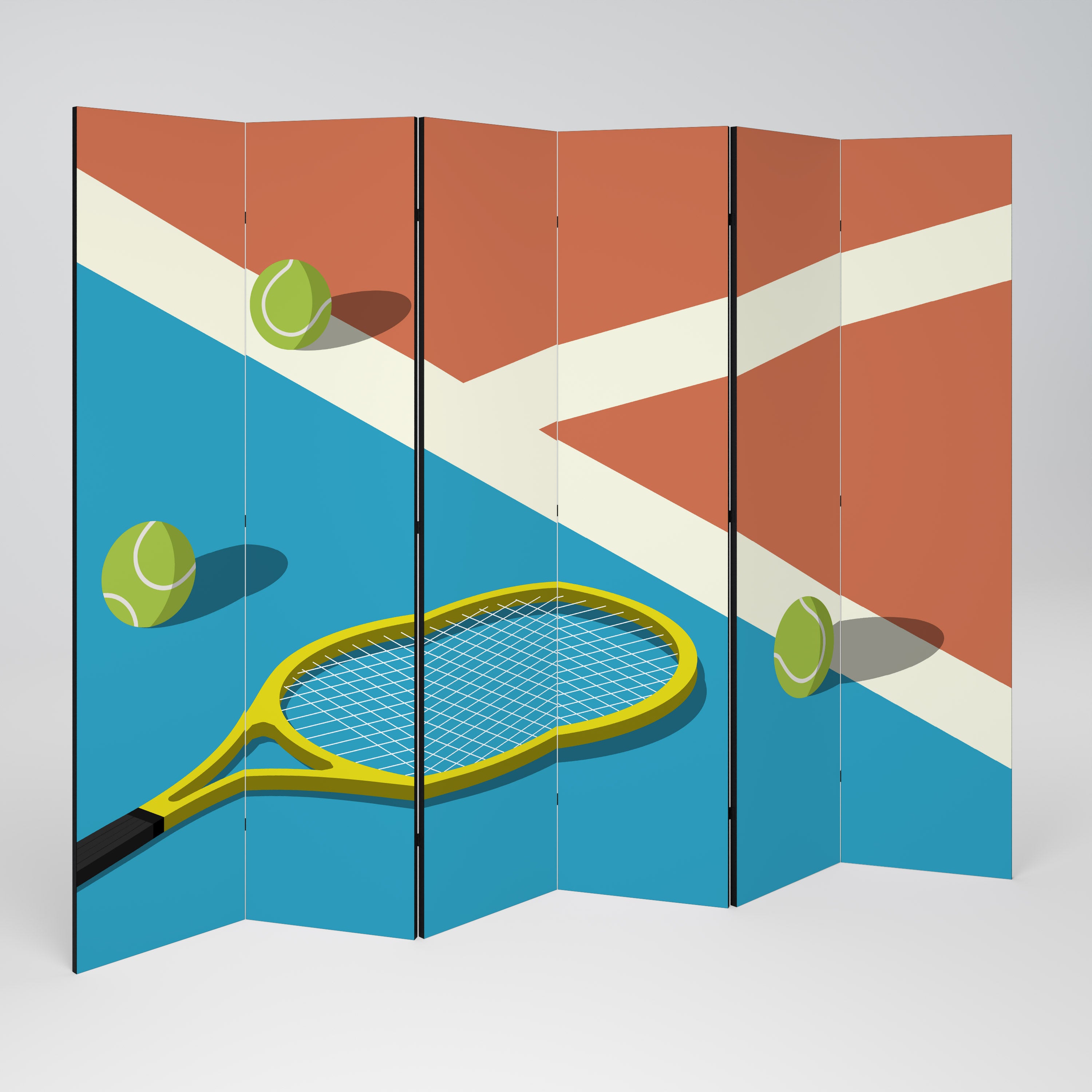 TENNIS ESSENTIALS 6-teiliger Paravent