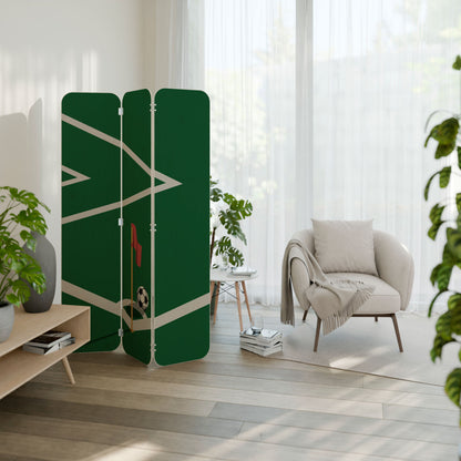 FOOTBALL ACTION 3-Panel Plywood Room Divider