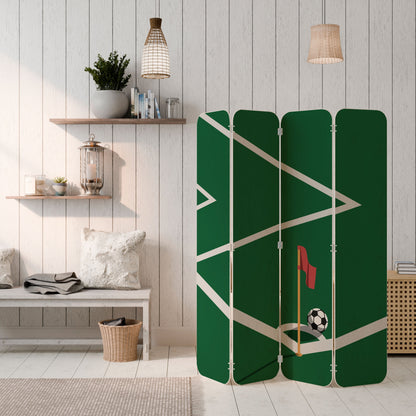 FOOTBALL ACTION 4-Panel Plywood Room Divider