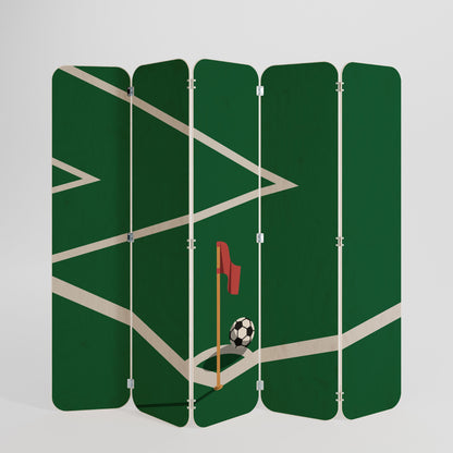 FOOTBALL ACTION 5-Panel Plywood Room Divider