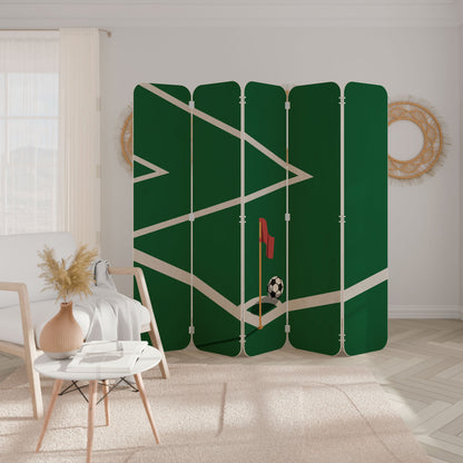 FOOTBALL ACTION 5-Panel Plywood Room Divider