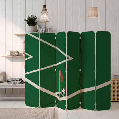 FOOTBALL ACTION 6-Panel Plywood Room Divider