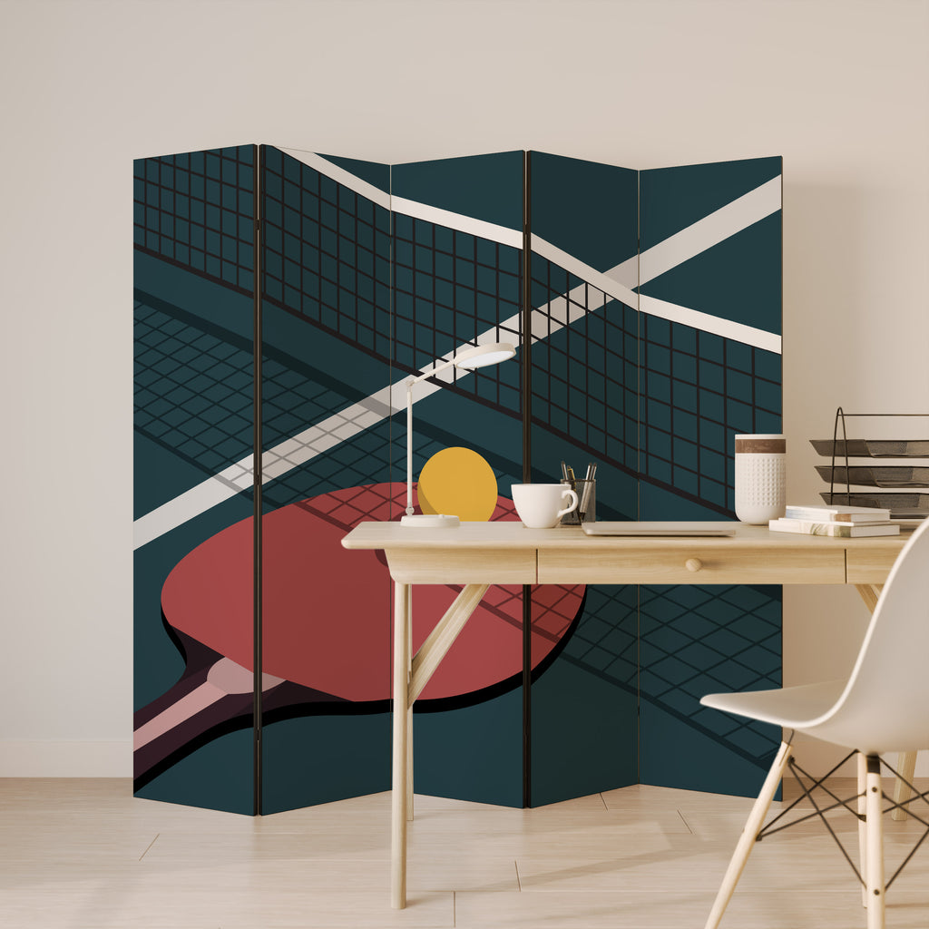 PING- PONG GAME 5-Panel Room Divider