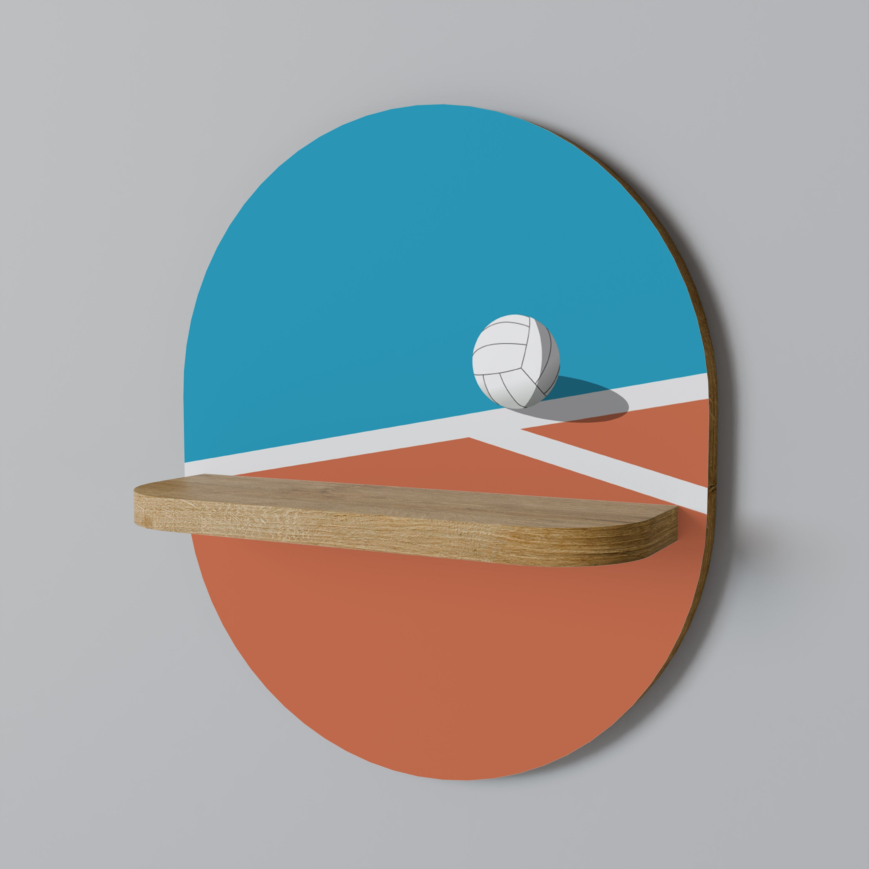 VOLLEYBALL TIME Decorative Art Shelf