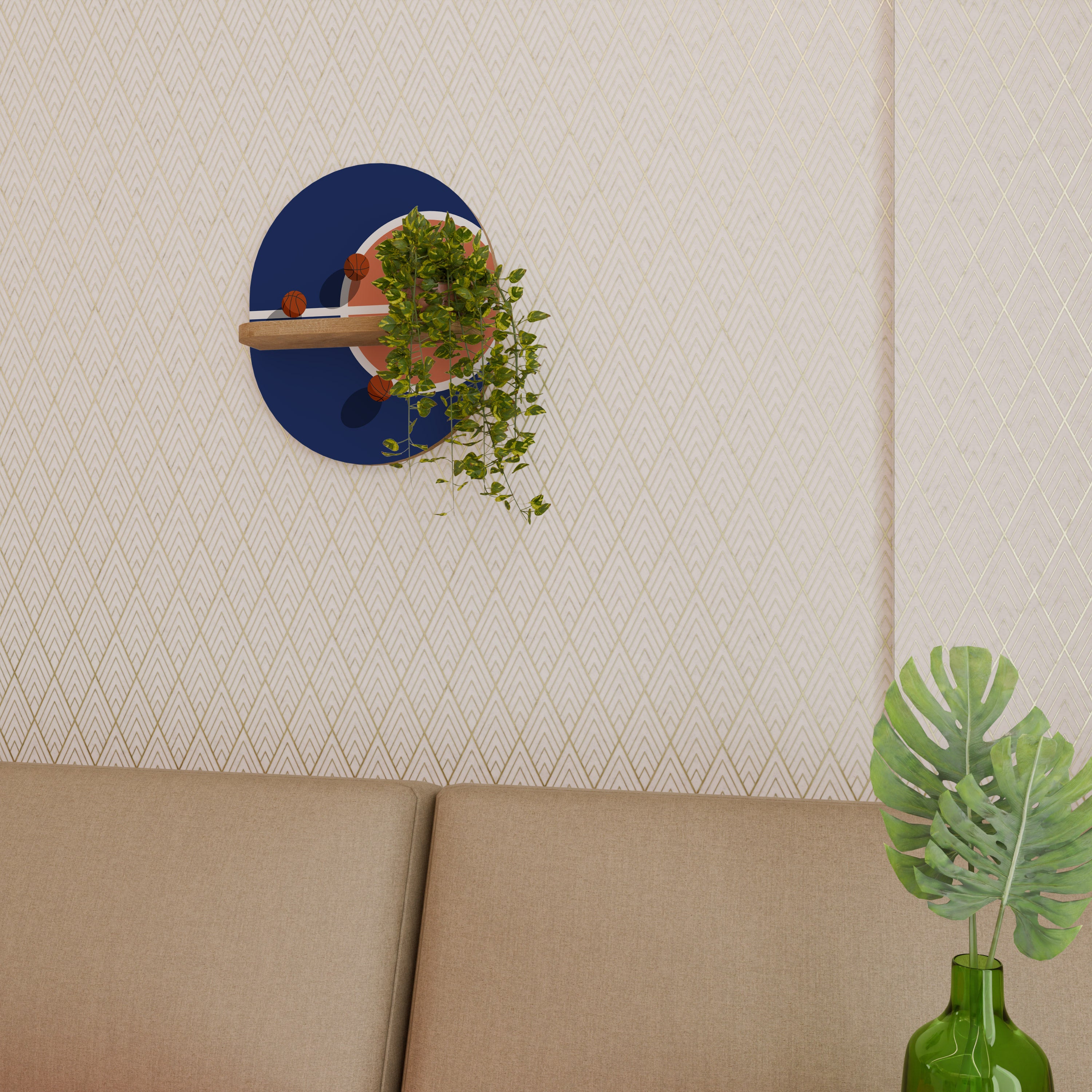 BASKETBALL CHALLENGE Decorative Art Shelf