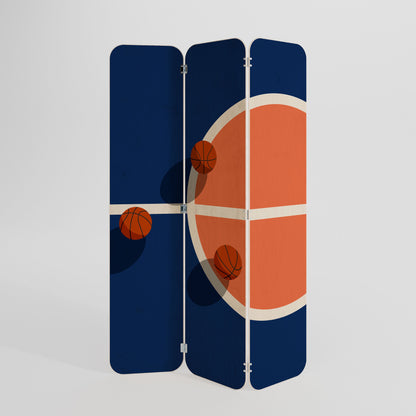 BASKETBALL CHALLENGE 3-Panel Plywood Room Divider