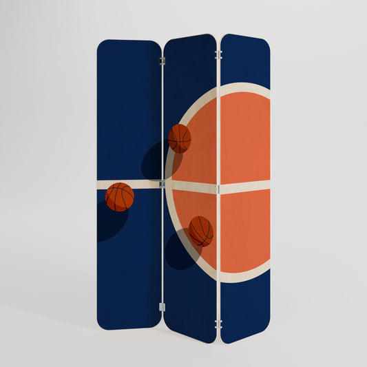 BASKETBALL CHALLENGE 3-Panel Plywood Room Divider