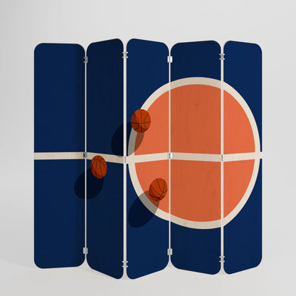 BASKETBALL CHALLENGE 5-Panel Plywood Room Divider